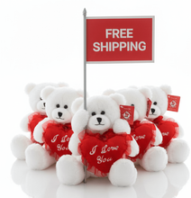 #FV11- FREE SHIPPING BOX- 12" LOVE  BEARS (18 PCS, $5.56/PC)  