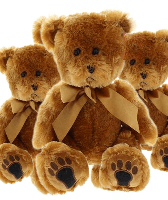 #FM109- FREE SHIPPING BOX - 12" BROWN TEDDY BEARS (14 PCS/BOX, $7.14/PC) 
