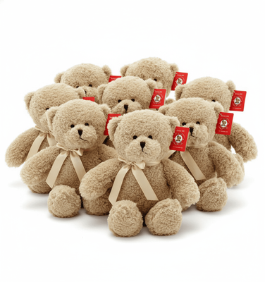 #FS13- 18 PCS OF 10"  TEDDY BEARS IN FREE SHIPPING BOX - $5.56/PC