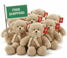 #FS13- 18 PCS OF 10"  TEDDY BEARS IN FREE SHIPPING BOX - $5.56/PC