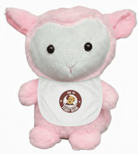 #TD50- 11" PINK PLUSH LAMB WITH YOUR LOGO 