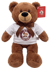 #TD8, 12" BROWN BEAR / LOGO