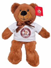 #TD8, 12" BROWN BEAR / LOGO