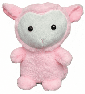 #SA25-11" PINK STUFFED ANIMAL LAMB