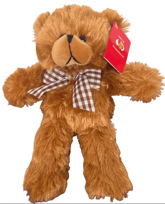 #B5- 10" Fuzzy brown TEDDY bear  
