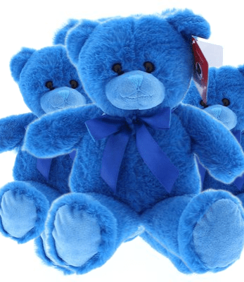 #FM110- FREE SHIPPING BOX - 12" ROYAL BLUE TEDDY BEARS (18 PCS, $5.56/PC)