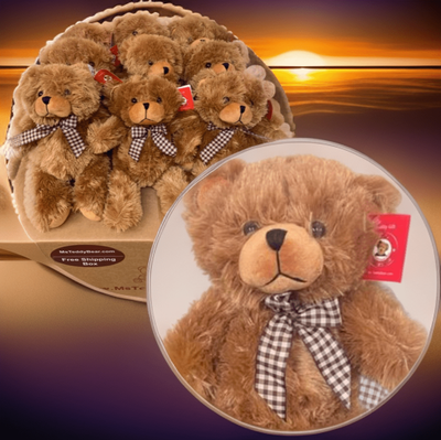 #FL102- FREE SHIPPING BOX- 18" BROWN TEDDY BEARS (10 PCS, $10.00/PC) 