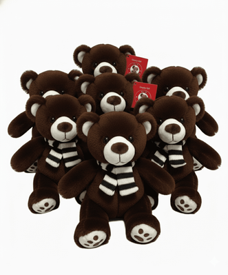 #FS10- 20 PCS OF 8" CHOCOLATE BEARS WITH FREE SHIPPING - $5.00/PC