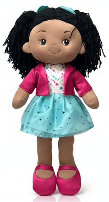 #DL1- 16" DOLLWITH BLUE SKIRT