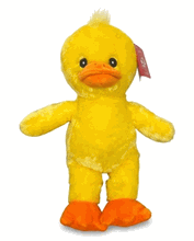#SF12, 12" EMBROIDERY EYE STUFFED ANIMAL DUCK  