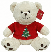#X56- 10" CREAM CHRISTMAS BEAR