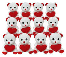 #V301-  4" WHITE LOVE BEARS 