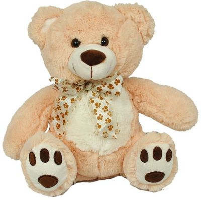 #C2- 12" Sitting cream teddy bear 