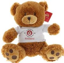#TC01- 7" BROWN TEDDY bear with logo tee 