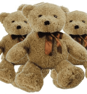 #FM104- FREE SHIPPING BOX - 12" PALE BROWN BEARS (14 PCS, $7.14/PC)