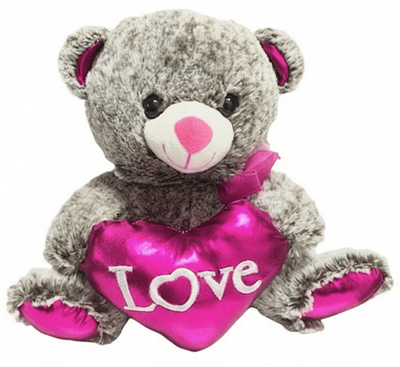 #V249-10" VALENTINE BEAR WITH PINK HEART