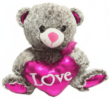 #V249-10" VALENTINE BEAR WITH PINK HEART
