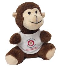 #TB29- 6.5" PLUSH MONKEY /LOGO