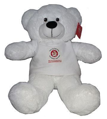 #TK60- 24" WHITE BEAR WITH LOGO TEE