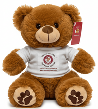 #TC2- 8" FUZZY BROWN BEAR WITH YOUR LOGO