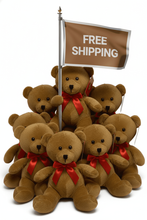 #FV7-FREE SHIPPING BOX- 7" BROWN TEDDY BEARS (24 PCS, $4.17/PC)