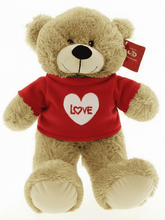 Valentine teddy bear with love shirt - 16" (#V101)