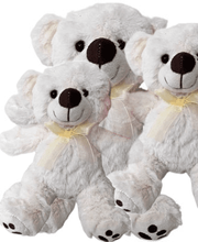 #FS1- 20 PCS OF 8" CREAM TEDDY BEARS IN FREE SHIPPING BOX - $5.00/PC