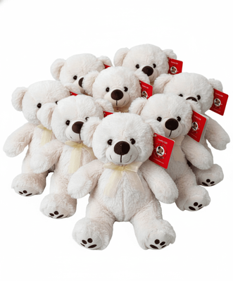 #FS1- 22 PCS OF 8" CREAM TEDDY BEARS IN FREE SHIPPING BOX - $4.55/PC