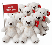 #FS1- 22 PCS OF 8" CREAM TEDDY BEARS IN FREE SHIPPING BOX - $4.55/PC