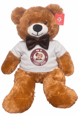 #th1- 15" brown teddy bear with logo