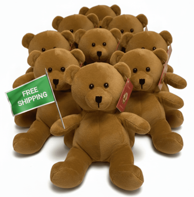 #FS2- 36 PCS OF 5" TEDDY BEARS WITH FREE SHIPPING - $2.78/PC