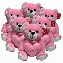 #FV1- FREE SHIPPING BOX- 10" LOVE PINK BEARS (15 PCS, $6.67/PC)