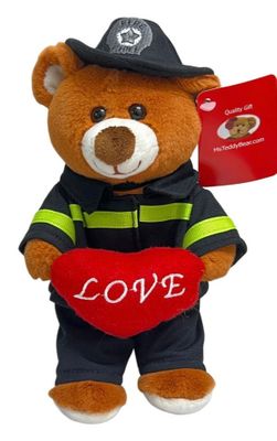 #V238- 8" FIREFIGHTER BEAR WITH LOVE