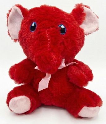 9" RED PLUSH ELEPHANT