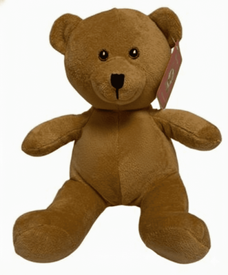 7" BROWN TEDDY BEAR WITH EMBROIDER EYES (#V319)