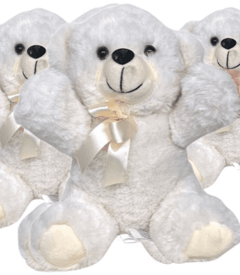 #FS12- 18 PCS OF 9" CREAM TEDDY BEARS IN FREE SHIPPING BOX - $5.56/PC