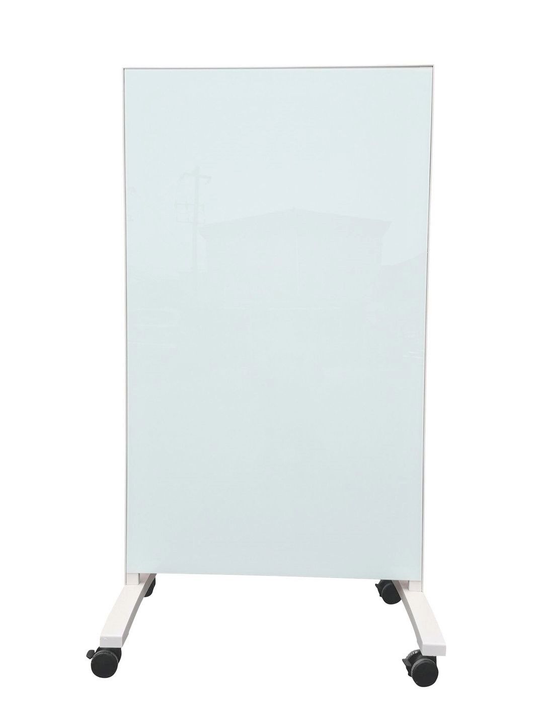 Mobile Glass Whiteboard 72" x 48" Double Sided Glass Whiteboard 6' x 4'