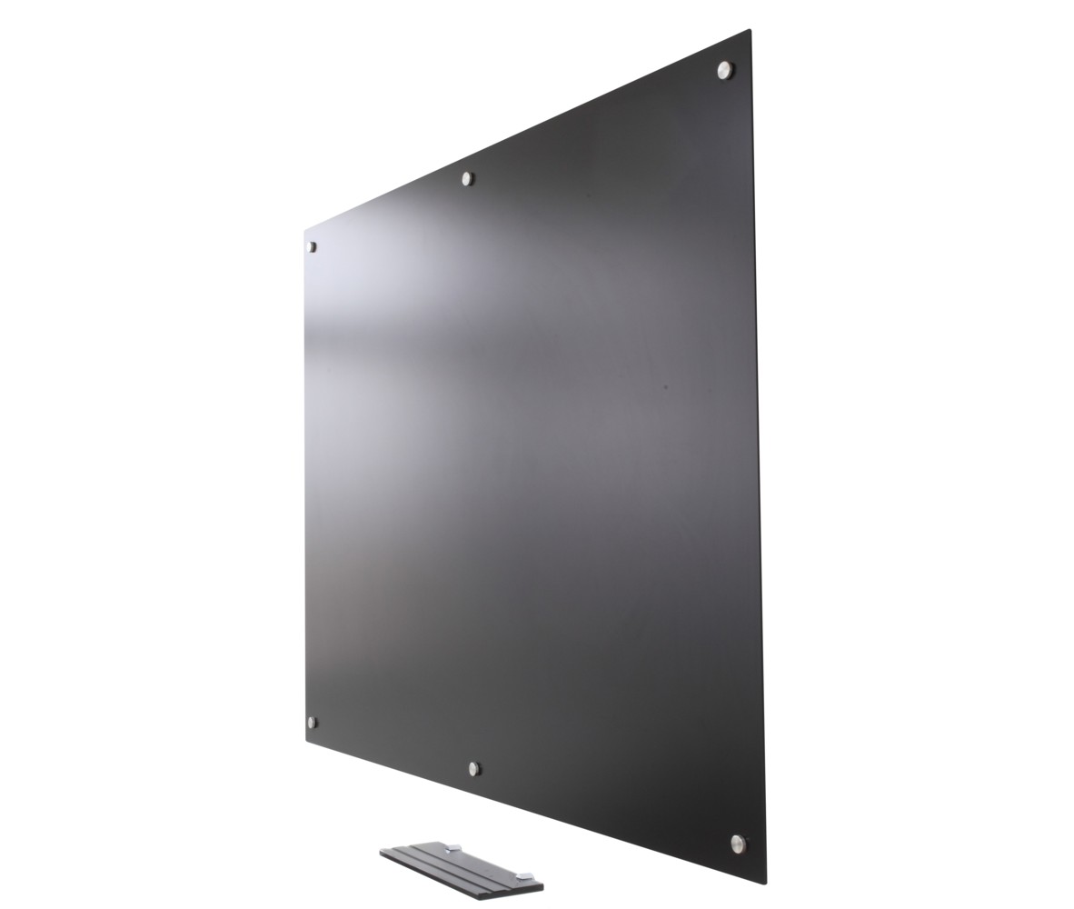 AntiGlare Glass Black Marker Board 60" x 48" Black Anti