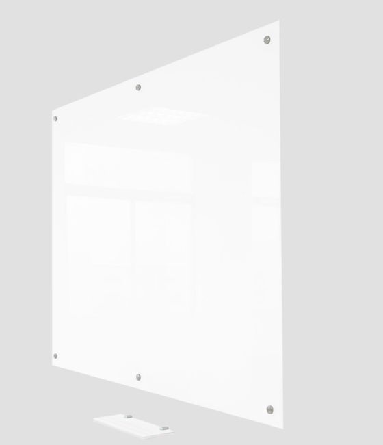 Pegasus Magnetic Low Iron Glass Whiteboard 96" x 48" | 1/4" Tempered Magnetic Low Iron Glass Dry Erase Whiteboard