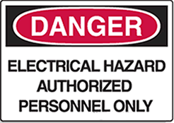 Danger - Electical Hazard with Symbol