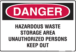 Danger - Hazardous Waste Storage Area
