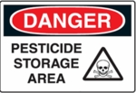 Danger - Pesticide Storage Area with Symbol Danger - Pesticide Storage Area with Symbol