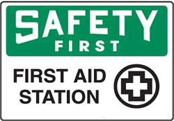 Safety First - First Aid Station with Symbol