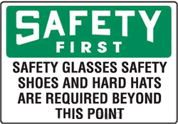 Safety First - Safety Glasses Safety Shoes And Hard Hats ...