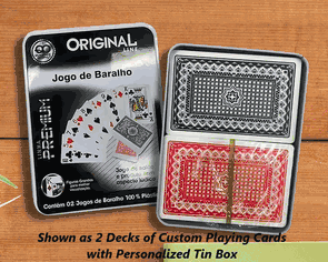 Custom Playing Cards with Personalized Gift Box (Set of 2)