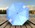 21" Custom Umbrella w Solid-Color Logo: 3-Fold, Fully-Automatic, Windproof