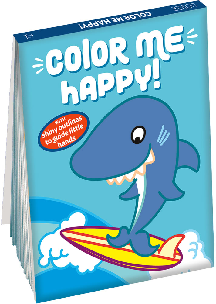 Color Me Happy! (Blue) With Shiny Outlines to Guide Little Hands