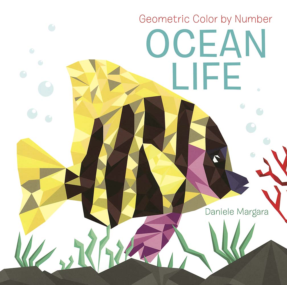 Geometric Color by Number Ocean Life