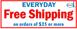 Free Shipping on orders of $25