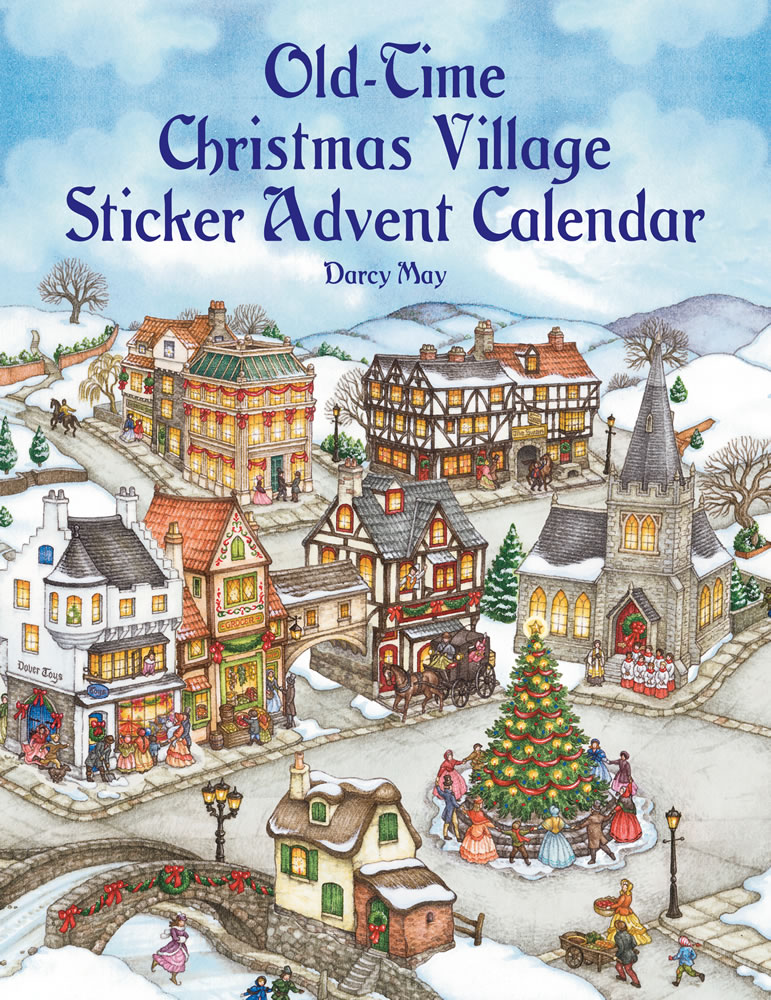OldTime Christmas Village Sticker Advent Calendar